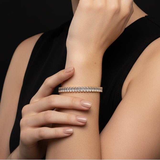 Linear Radiance Baguette Diamond Bracelet