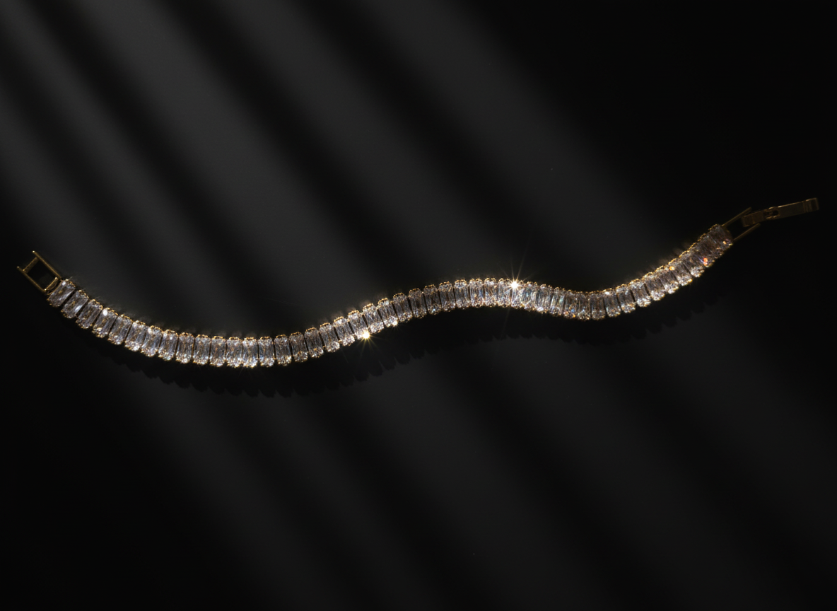 Linear Radiance Baguette Diamond Bracelet - VITTAM