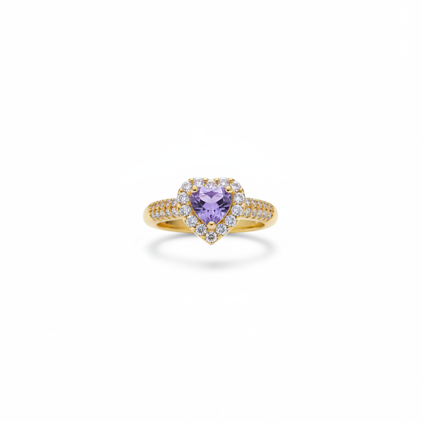 Amora Heart Halo Ring - VITTAM