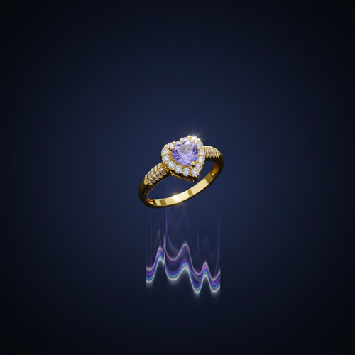 Amora Heart Halo Ring